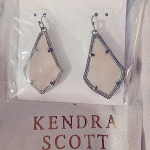 Kendra Scott rose quartz earrings